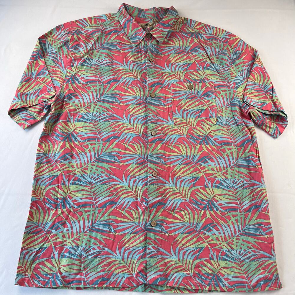 Joe Marlin Men’s tropical Hawaiian Button down Shirt size XL Comfort Fit